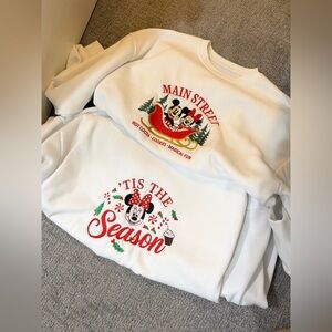 Disney Crewneck Sweatshirt Bundle White Size XL
